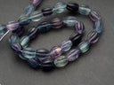 Natural Rainbow Fluorite Beads, 3 Styles Available: #001 Grooved Barrel, #002 Roundelle #003 Grooved Drum #004 Flower, FL001-004