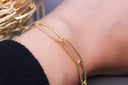 Gold Textured PaperClip Chain, chain, Gold Elongated Oval Link Chain, 20x7mm, Oval Chain, Textured Link, CHG039