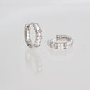 Multi‑Segment CZ Huggies Earrings, ERG-BRS569