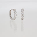 Bezel‑Set CZ Hoop Earrings, ERG-BRS566
