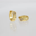 Multi‑ CZ Stone Cluster Huggies Hoops, ERG-BRS565