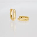 Rectangular Classic Hoop Earrings, ERG-BRS567