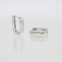Rectangular Classic Hoop Earrings, ERG-BRS567