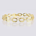 Oval Link CZ Bracelet with Adjustable Length, BRG-BRS073