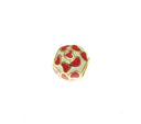 18k Gold Plated Heart spacer, Red, Pink, Purple, or Blue, Heart bead, Romantic Heart Charm or Pendant, SPG097