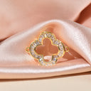 Baguette Clover Charm, Gold Four Leaf Baguette Charm For Necklace And Bracelet,CPG2431, CNG072