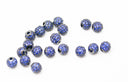 6mm blue sapphire cz pave ball, gold, silver, gunmetal