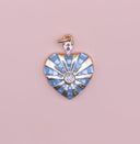 Mother of Pearl Mosaic Heart Pendant, 4 Colors, Love Pendant, Valentines day, White, Blue, Black, Pink, 1 pc or 10 pcs, WHOLESALE,CPG342
