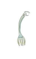 18k Gold or Silver Cutlery, Cutesy Forks or Spoons, Silver Spoon, Dainty Minimalist Charms, Great for Layering, CPG/S1370-71