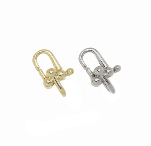 Gold Or Silver U Clasp For U Chain,Push In U Clasp Gold,U Shape Shape Clasp With Spring Gate, 1 pc,5pcs or 10 pcs, WHOLESALE,CLG231-CLS231