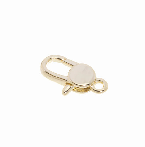 Gold Or Silver Lobster Enhancer Clasp,Round Disc push Clasp,16mm x 6mm Gold Trigger Clasp,Clasp For Bracelet And Necklace,CLG230-CLS230