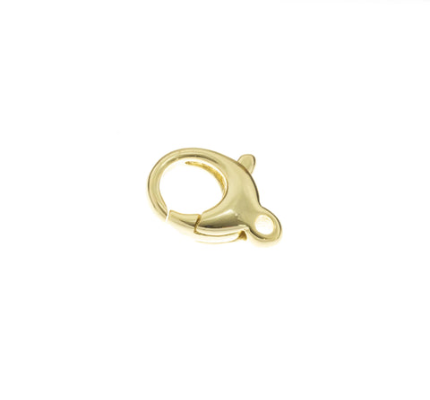 Gold Rounded Lobster Clasp,Shiny Gold Lobster Clasp,Lobster Clasp With Trigger,Clasp For Bracelet And Necklace Making,CLG222