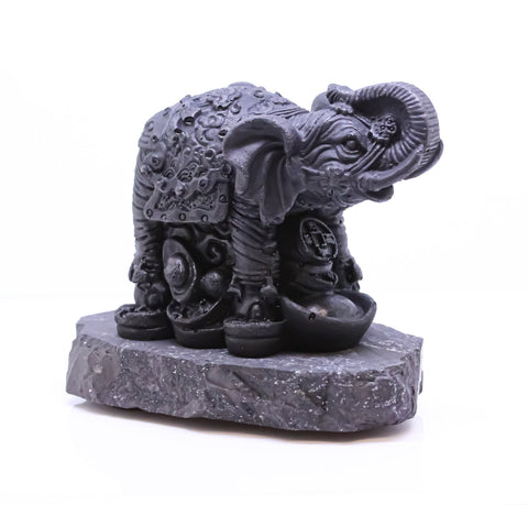 Shungite Elephant Statue, Altar, Home decor, Root Chakra, EMF protection, Meditation, Protection, Home Decor, Detox, Purification