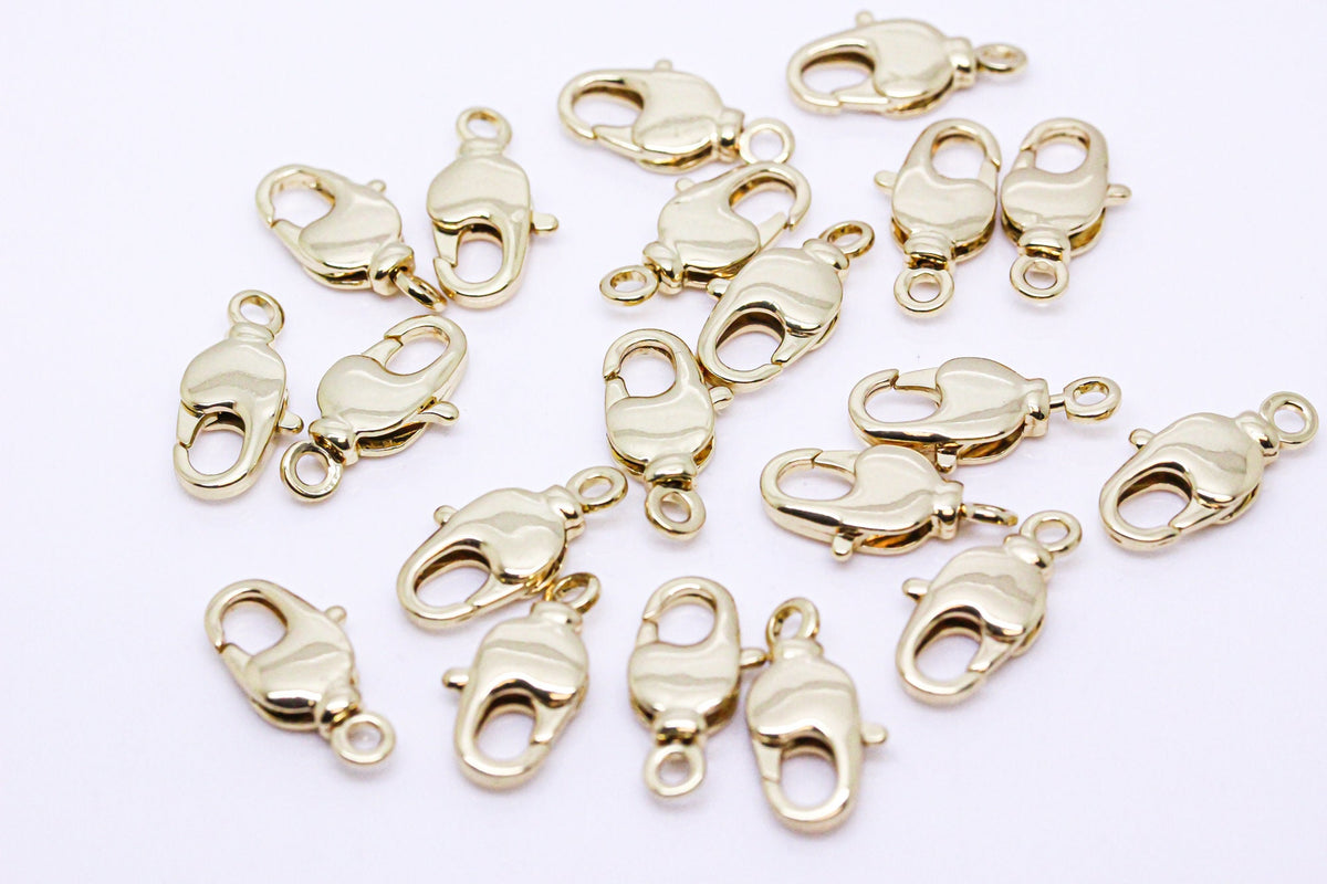 Large Gold&Silver Swivel Lobster Clasp, 18x7mm, Large gold Lobster Clasp, Turn 360 degrees, 20pcs or more, WHOLESALE