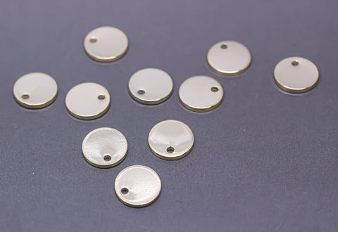 10 pcs of Gold Blank Circle Disc, tiny round stamping blanks, 6mm, 8mm, Round Circle Disk, 10 pcs, 50pcs, 100pcs, WHOLESALE