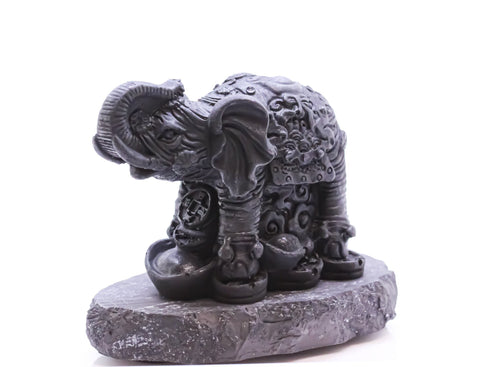 Shungite Elephant Statue, Altar, Home decor, Root Chakra, EMF protection, Meditation, Protection, Home Decor, Detox, Purification