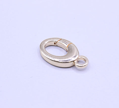 14K Push-in Enhancer Lobster Clasp, High Polished,Easy To Use,PBC-68