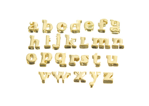 Initial Charm Slider,Minimalist Personalized Letter Charm,Make Customized Jewelry, ALP-10039