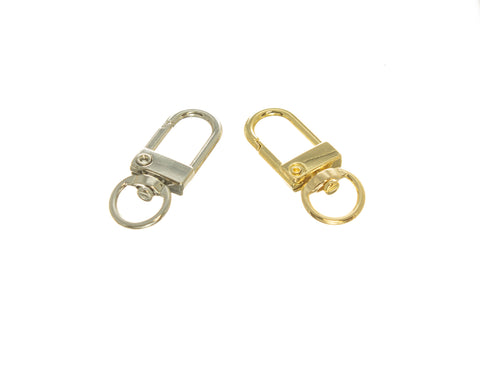10pcs Gold Clasp With Swivel Ring, Push in oval Enhancer Clasp,DIY Jewelry And Key-chain Making