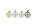Gothic cross cz charm,Dainty Cross Charm,Gold Rose,Silver,Black Cross Charms,CP367