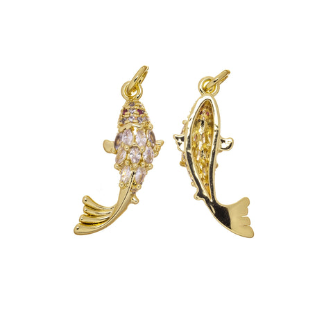 Gold Or Silver Pave Whale Charm,Whale Charm For Necklace Or Earrings,Gold Sealife Lovers Charm,Nautical Charm,CPG-CPS1009