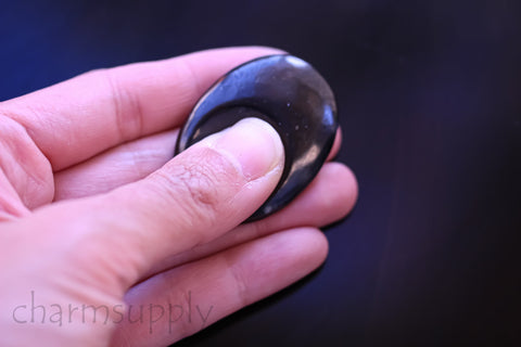 Natural Shungite Worry stone, 40x30mm, gemstone worrystone, Shungite Palmstone, Gift Ideas, Pocket Stone, Shungite Gifts, root chakra
