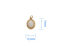Pearled Opal Pendant, Vintage Look, Opal Pendant for Necklace, Gold Plated Opal Gemstone, CPG2056