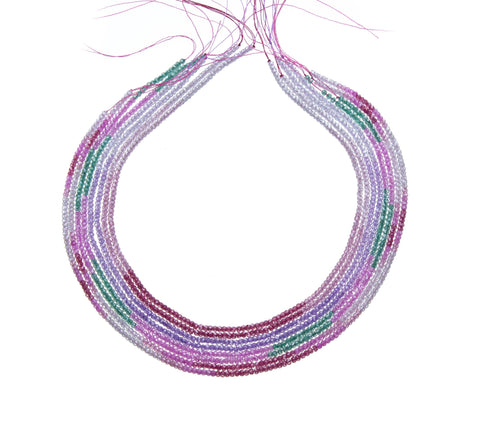 3x2mm  Faceted Rondelle AAA Zircon Beads,Ombre Zircon Faceted Beads,4 Different Combinations Of Colorful Rondelle Beads.A3-A8-A9-A10