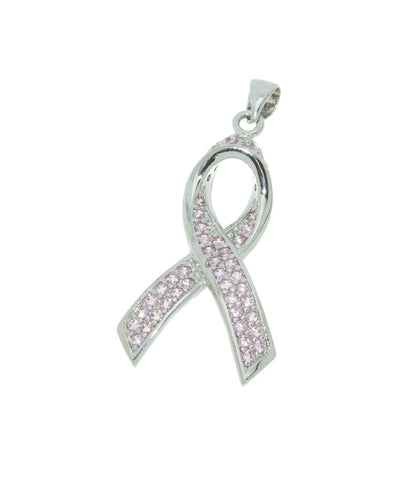 Breast Cancer Awareness  Ribbon Pendant Charm,Pink Ribbon Charm,CPS269