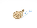 Gold Tree Of life Cz Medallion Pendant, Family Tree Pendant, Family Symbol, Tree of Life Slide through chain, CPG2097