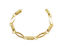 Gold Cube And Marquise Link Chain For Jewelry Making,Ribbed Oval And Square Tube Chain,Chain For Bracelet And Necklace Designing,CHG066