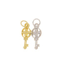 Gold or Silver Key Charm,key charm, key pendant, Shiny Key Charm For Jewelry Making, key to your heart, gift for her, CPG1654, CPS1654