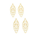 Water Proof, Tarnish Proof Gold Feather Charm, Boho Chic, Perfect for Necklace and layering, Great for Earrings SSPG016