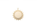 Gold Sun Medallion Pendant, sunray pendant, Warmth of sun pendant, Minimal Celestial Pendant, Sun Tarot Jewelry, Sunshine Necklace, CPG2101