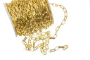 Gold Paperclip Chain,Oval Shiny Paperclip Chain,Paperclip Chain For Jewelry Making,Chain For Necklace And Bracelet,CHG060