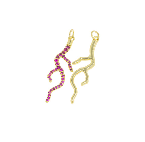 Gold Or Silver Branch Coral Charm,Branch Ramose coral Charm,Nautical Branch Coral Charm,Acroporid Branch Coral Charm,CPG590