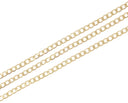 Gold 2.5mm Curb Cuban Chain,Dainty Curb Chain For Jewelry Making,Cuban Curb Chain For Necklace And Bracelet,CHG0086