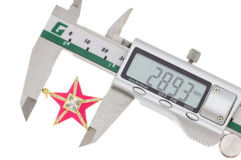 Gold Enamel Pave CZ Star Charm,CZ Gold Star charm,Star Charm For Jewelry Making,Gold Star Charm For Necklace,CPG725
