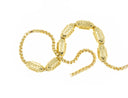Tube Spacer Bead FUCK Monogram,Monogram FUCK Gold Spacer Bead,Large Hole FCUK Spacer Bead For Elastic Cord Or Chain Bracelet