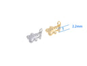 18k Gold or Silver Gingerbread man Charm, CZ stones, CZ Pave, Christmas Charms, Christmas pendants, Gingerbread, CPS1619, CPG1619