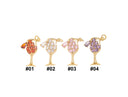 Gold Party Drink Cocktail Glass Charm,Champagne Crystal Glass Cup Charm,Dainty Gold Cocktail Glass Charm,Wine Glass Charm,CPG1454