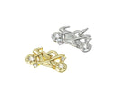 18k Gold or Silver Motorcycle Charm, Bike Charm, Motocross Charm, Racing Charm, Dirtbike Charm, For Necklace, Earrings, CPG14354
