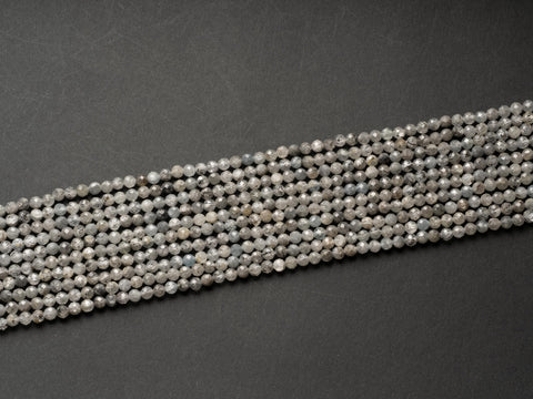 Natural Grey Zircon Beads, Pepper Zircon Beads, 2mm, 3mm and 4mm, FR142, FR144, FR145