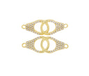 Handcuff Bracelet Connector Charm,Gold Handcuff CZ Connector Charm,Pave Hand cuff  For Jewelry Making,CNG053