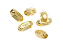 Tube Spacer Bead For Bracelet Or Necklace,Monogram Gold Spacer Bead ,Large Hole Spacer Bead For Elastic Cord Or Chain Bracelet ,SPG009