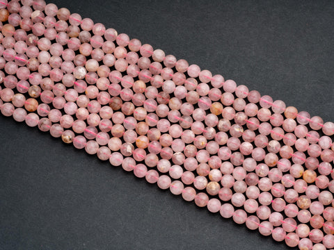 Madagascar Rose Quartz Round Beads, 6mm, 8mm, 10mm, 12mm, full strand, heart chakra, love and partnership, 6R011, 8R15, 10R09, 12R03
