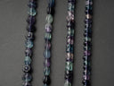 Natural Rainbow Fluorite Beads, 3 Styles Available: #001 Grooved Barrel, #002 Roundelle #003 Grooved Drum #004 Flower, FL001-004