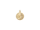 Gold or Silver Coin Charms 18K Gold Plated Conch Shell, Spiral Shell Medallion, Beach Charm for Bracelet or Necklace, CPG1116, CPS1116