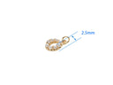 Pearl Gold Or Silver 'O' Charm, Pave CZ  Pearl Cross Pendant,Dainty Pearl Jewelry, Cross For Charm Bracelet,CPG1172, CPS1172