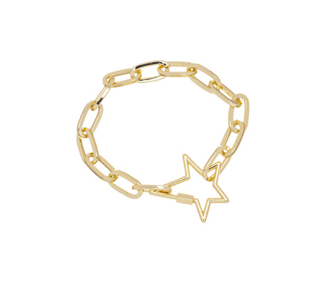 Gold Shooting Star Clasp With Screw,Carabiner Star Clasp,Large Star Enhancer Gold Clasp For Jewelry Making,Clasp For Chain Jewelry,CLG158